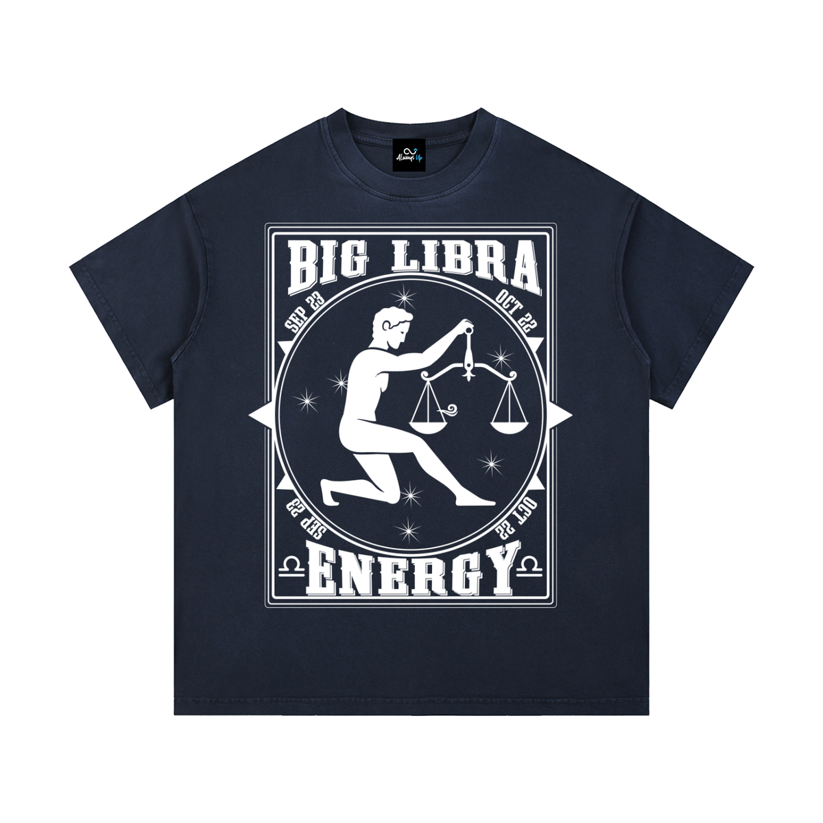 "Big Libra Energy" Vintage Wash Cotton T-Shirt