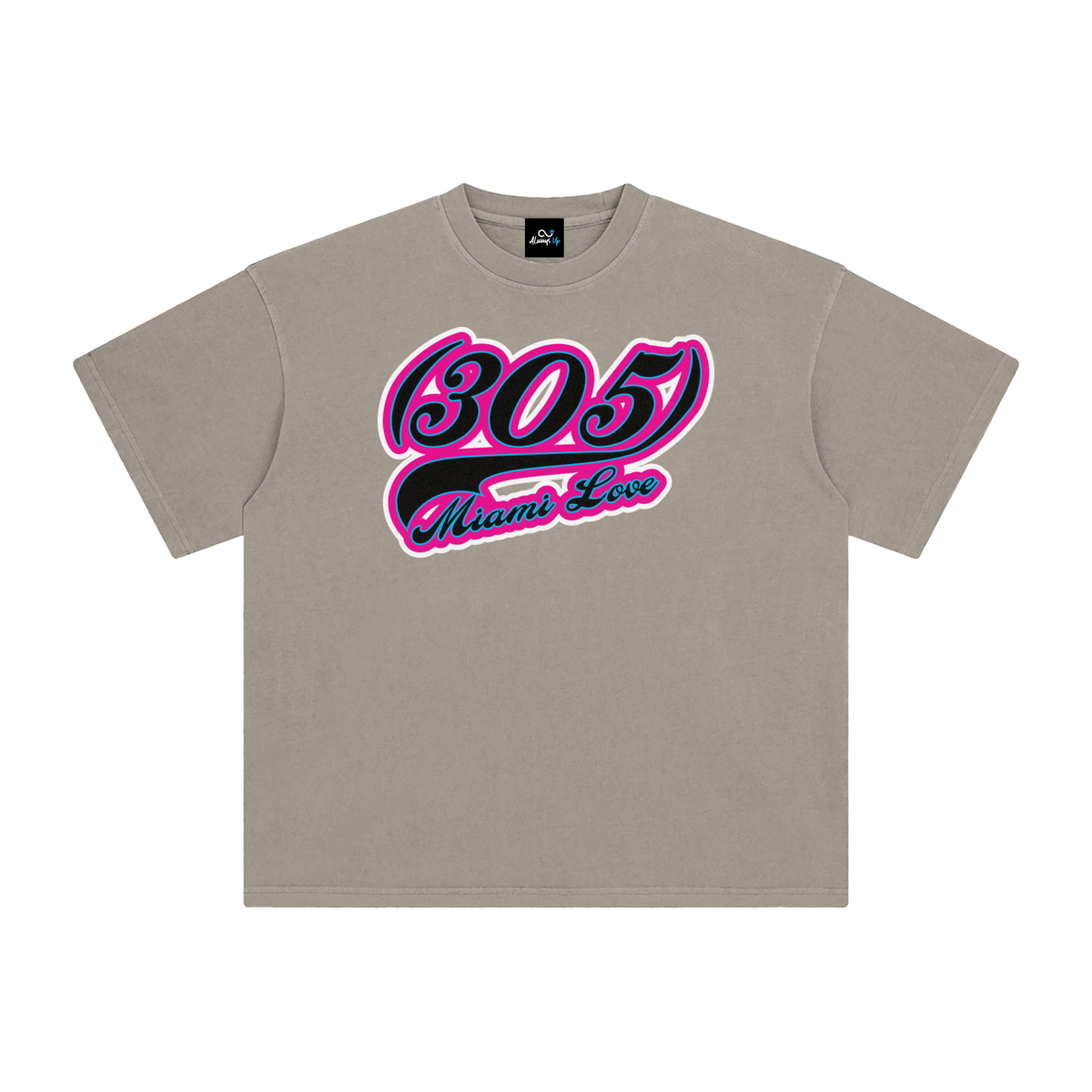 "305 Miami Love Marlins Colorway 2"  Enzyme Washed T-Shirt