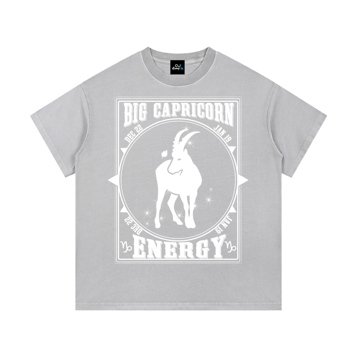 "Big Capricorn Energy" Vintage Wash Cotton T-Shirt
