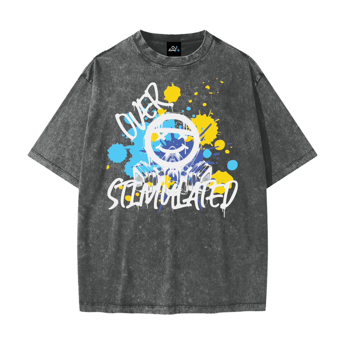 "Overstimulated" Heavyweight Snow Washed T-Shirt