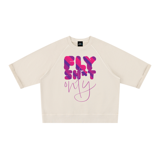 "FSO" Unisex Vintage Wash Boxy Short Sleeve Sweatshirt