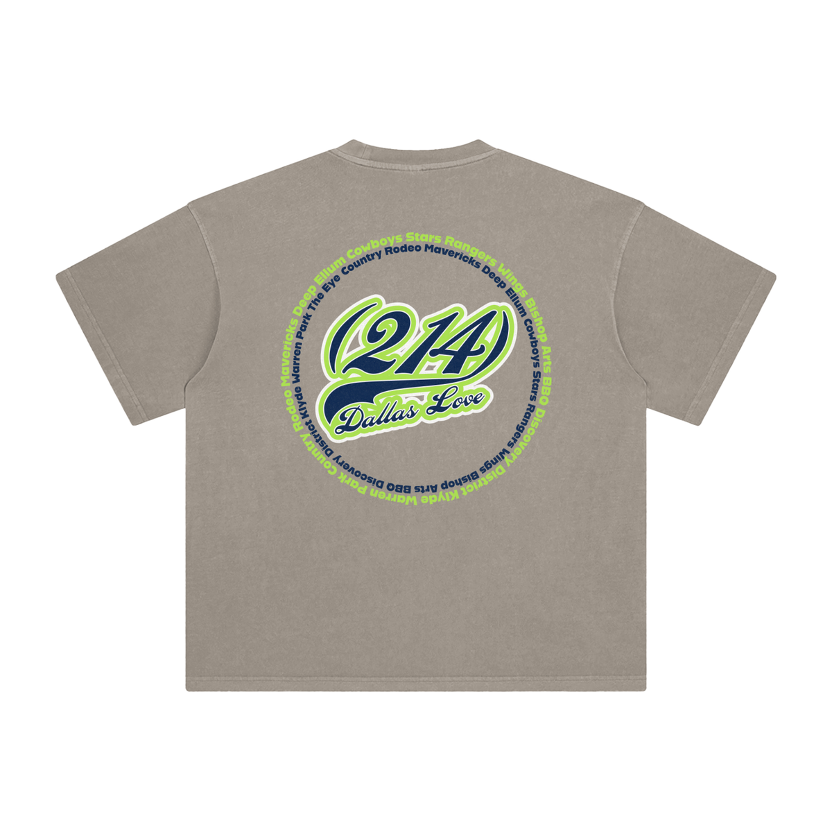 "214 Dallas Love Wings Colorway" Enzyme Washed T-Shirt