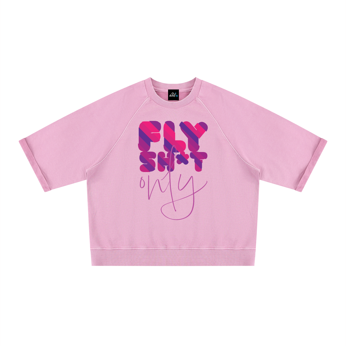 "FSO" Unisex Vintage Wash Boxy Short Sleeve Sweatshirt