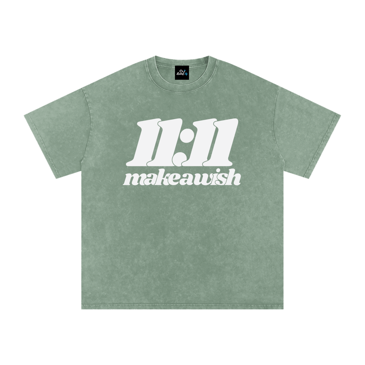 "11:11" Snow Washed Oversized Cotton T-Shirt