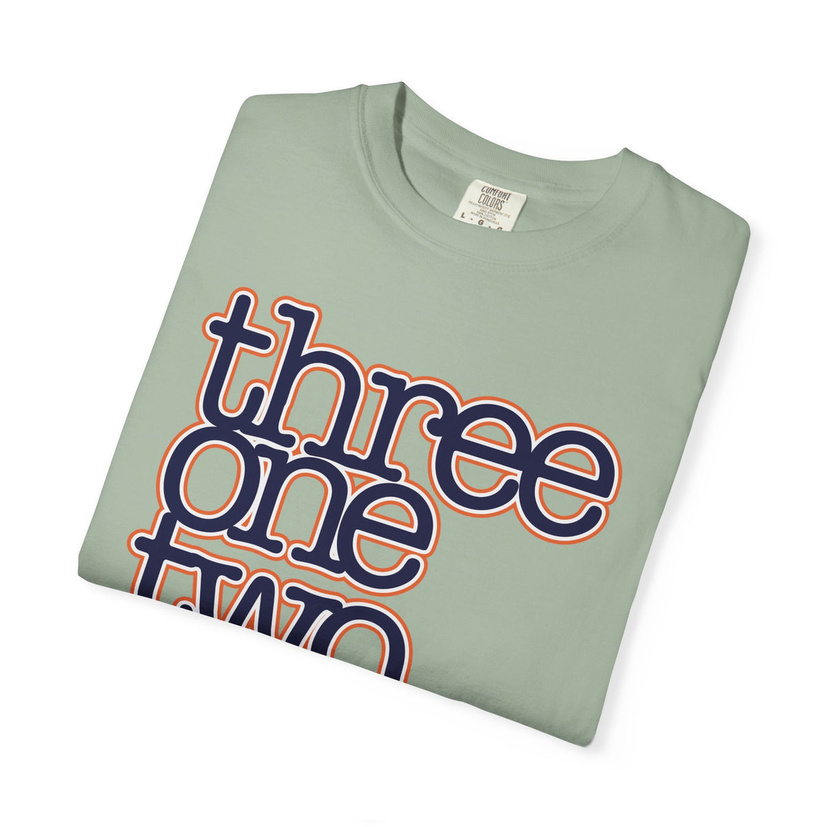 '312' Retro 'three one two' Graphic T-Shirt – Vintage Layered Text Tee