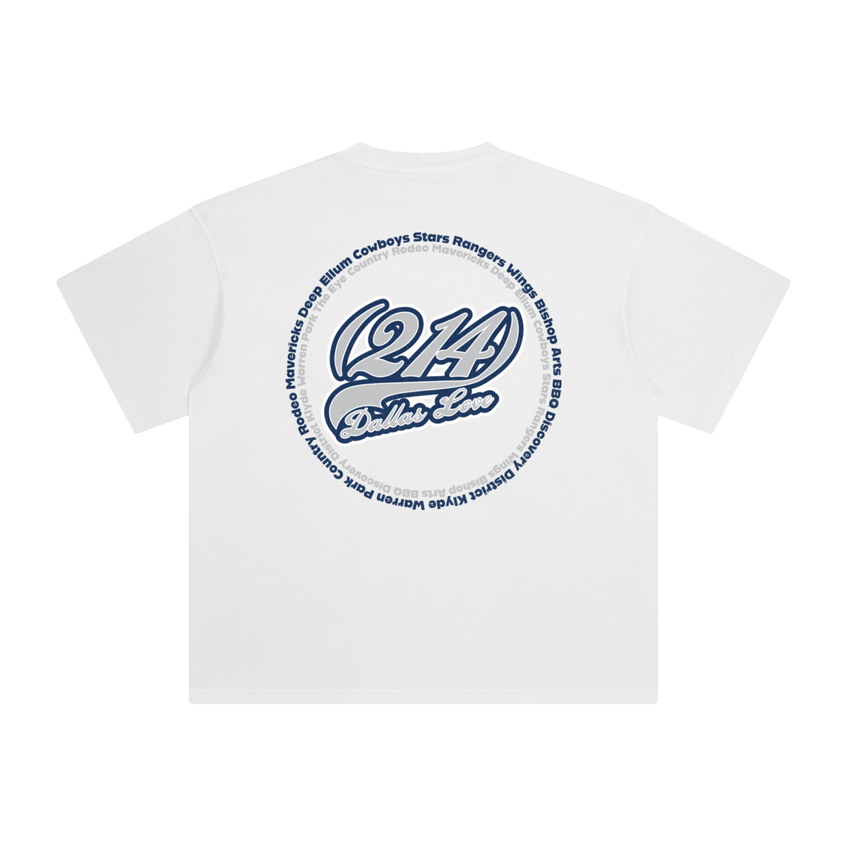 "214 Dallas Love Cowboys Colorway" Enzyme Washed T-Shirt