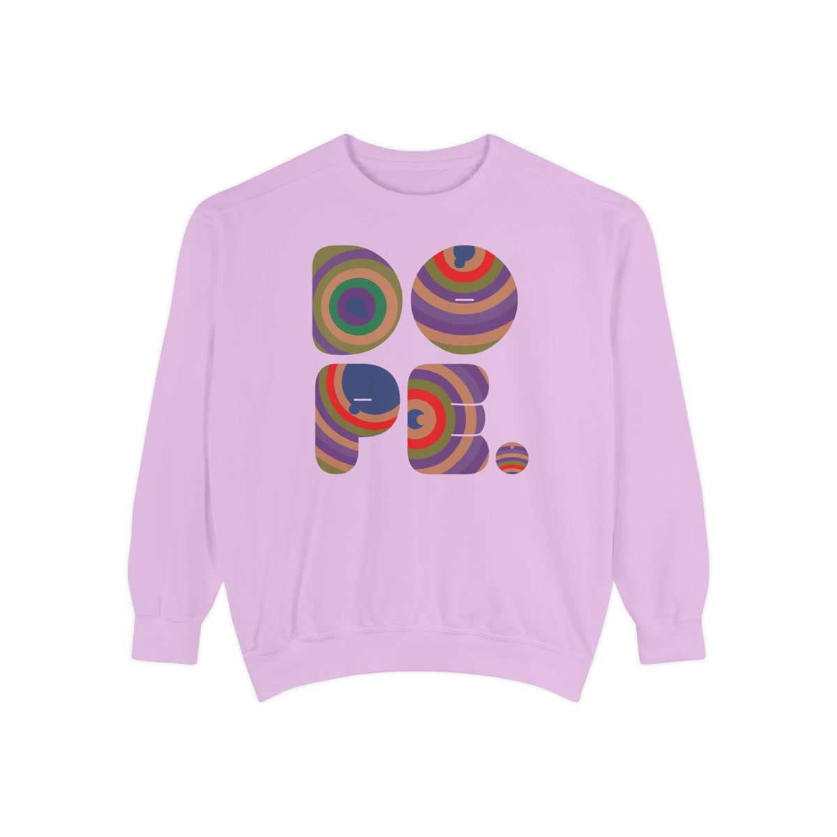 "Dope" Retro Circle Graphic Sweatshirt