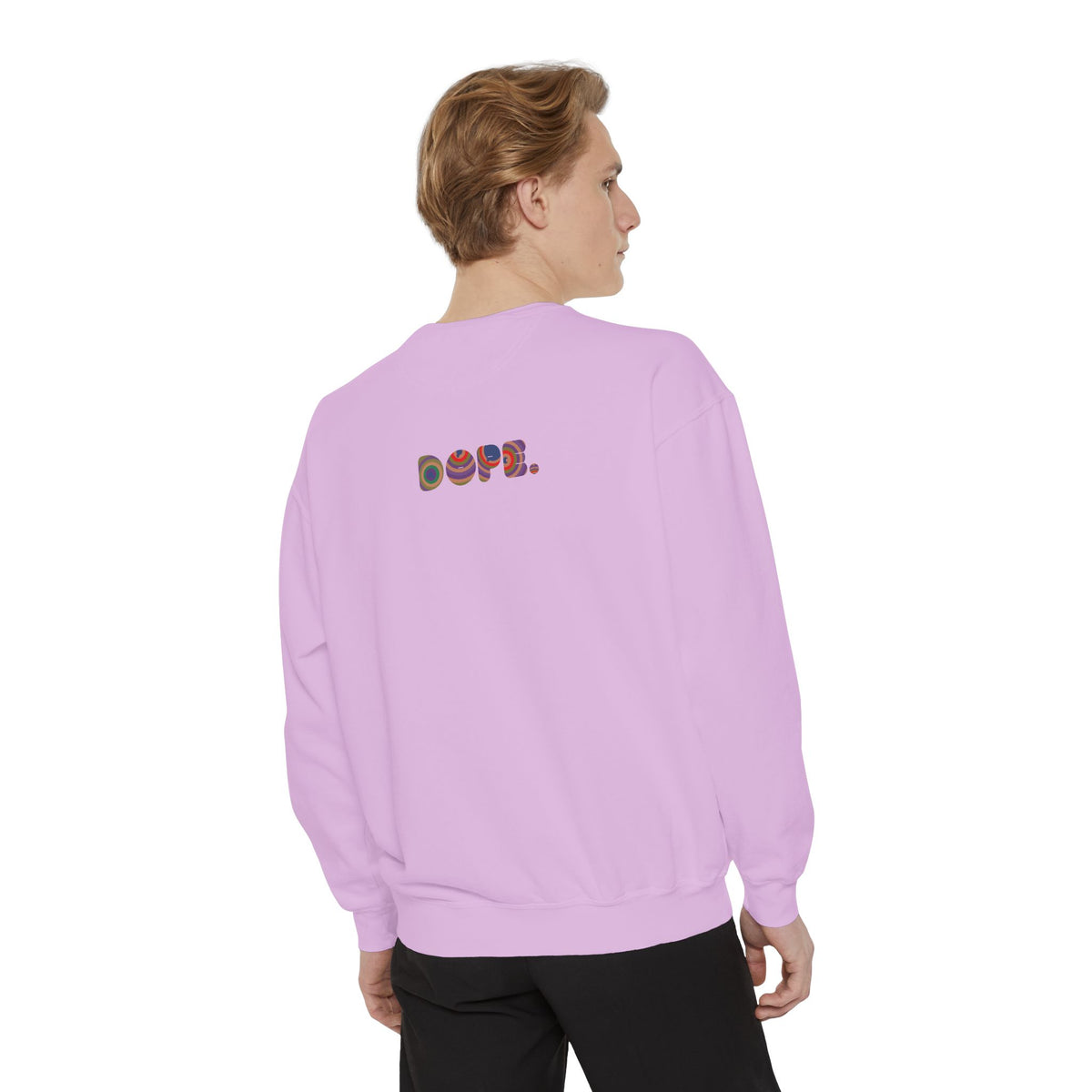 "Dope" Retro Circle Graphic Sweatshirt