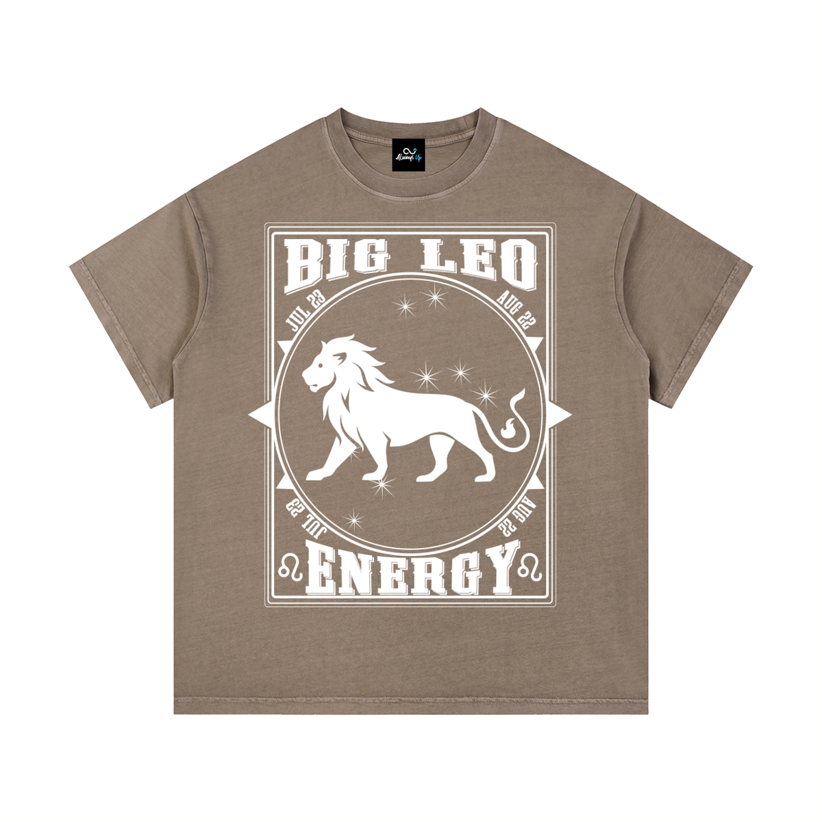 "Big Leo Energy" Vintage Wash Cotton T-Shirt