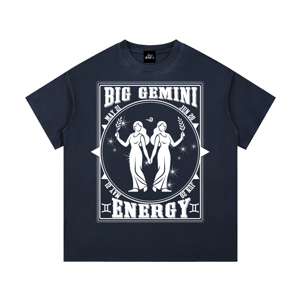 "Big Gemini Energy" Vintage Wash Cotton T-Shirt