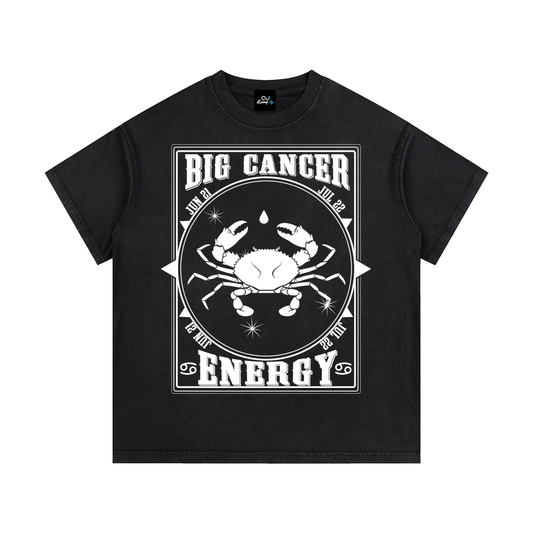 "Big Cancer Energy" Vintage Wash Cotton T-Shirt
