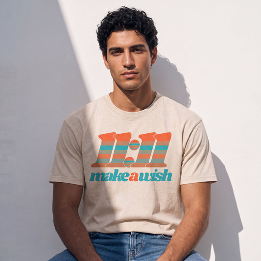 "11:11 Wish" Snow Washed Oversized Cotton T-Shirt
