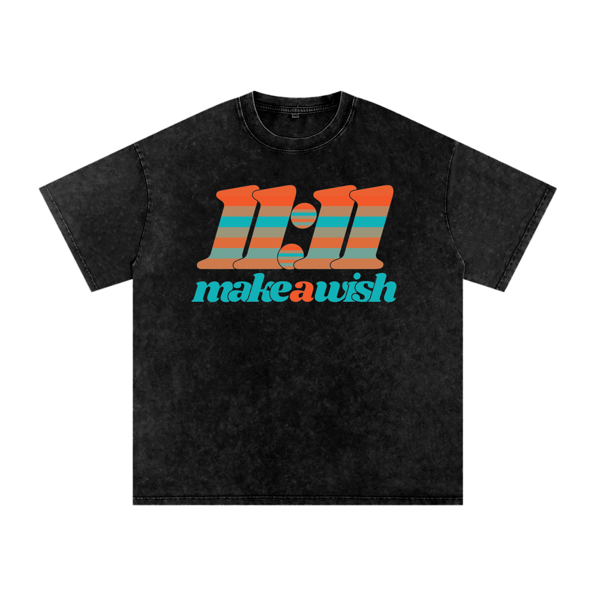 "11:11 Wish" Snow Washed Oversized Cotton T-Shirt