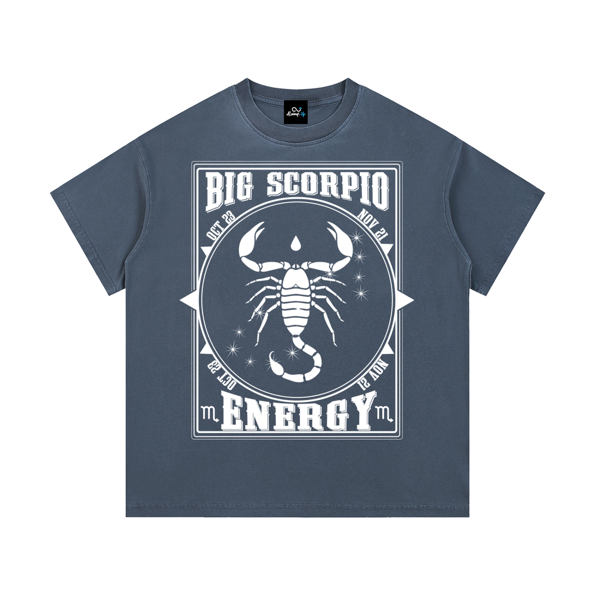 "Big Scorpio Energy" Vintage Wash Cotton T-Shirt