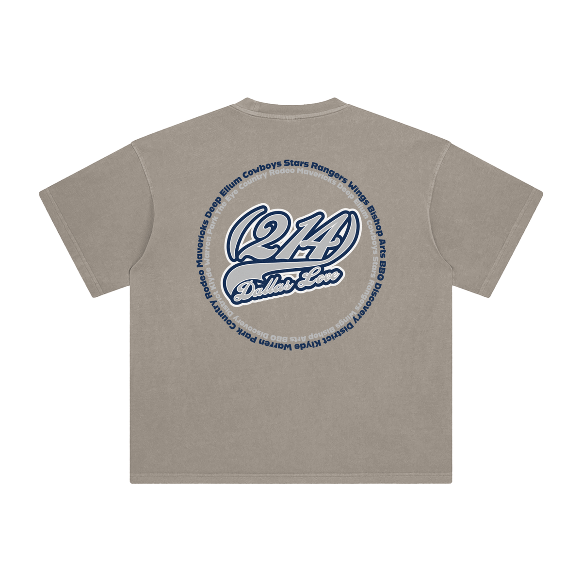 "214 Dallas Love Cowboys Colorway" Enzyme Washed T-Shirt