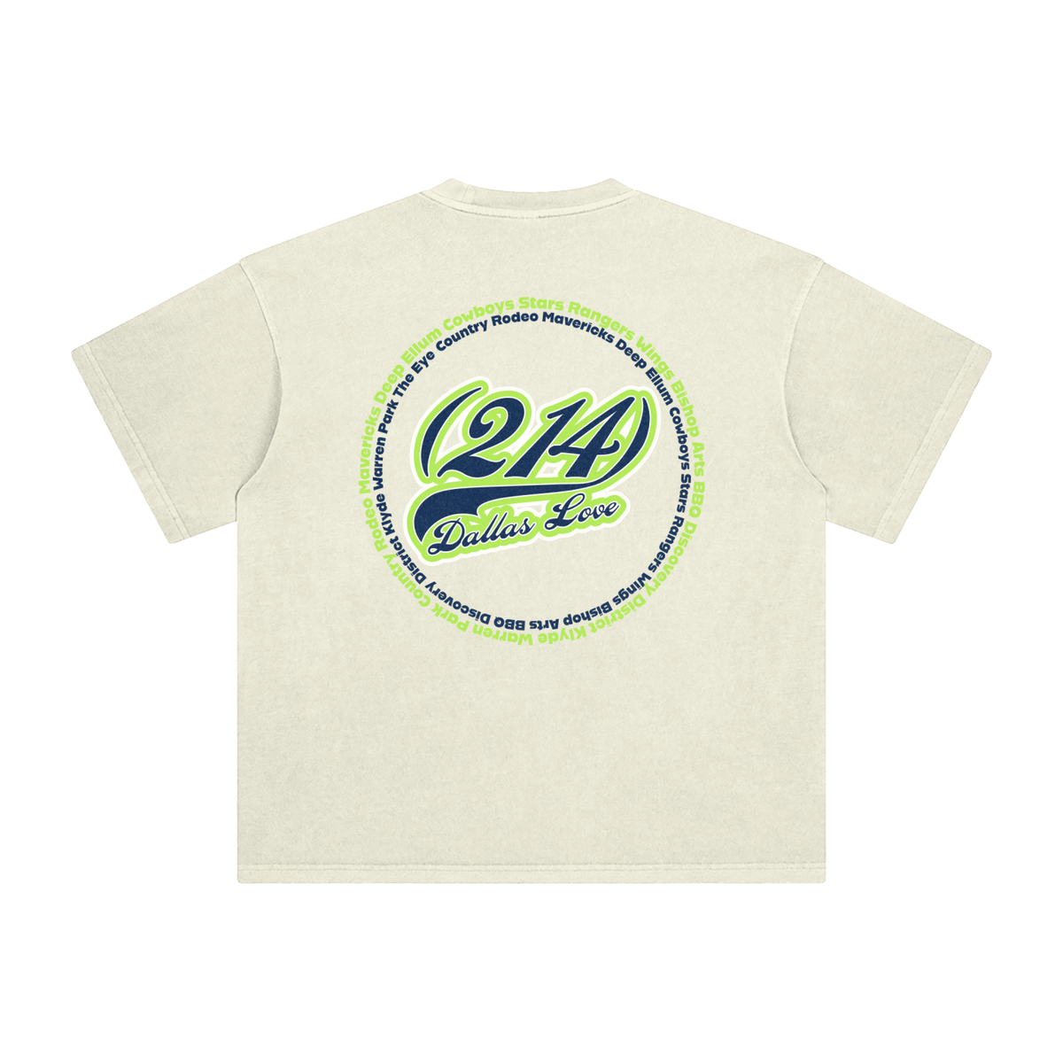 "214 Dallas Love Wings Colorway" Enzyme Washed T-Shirt