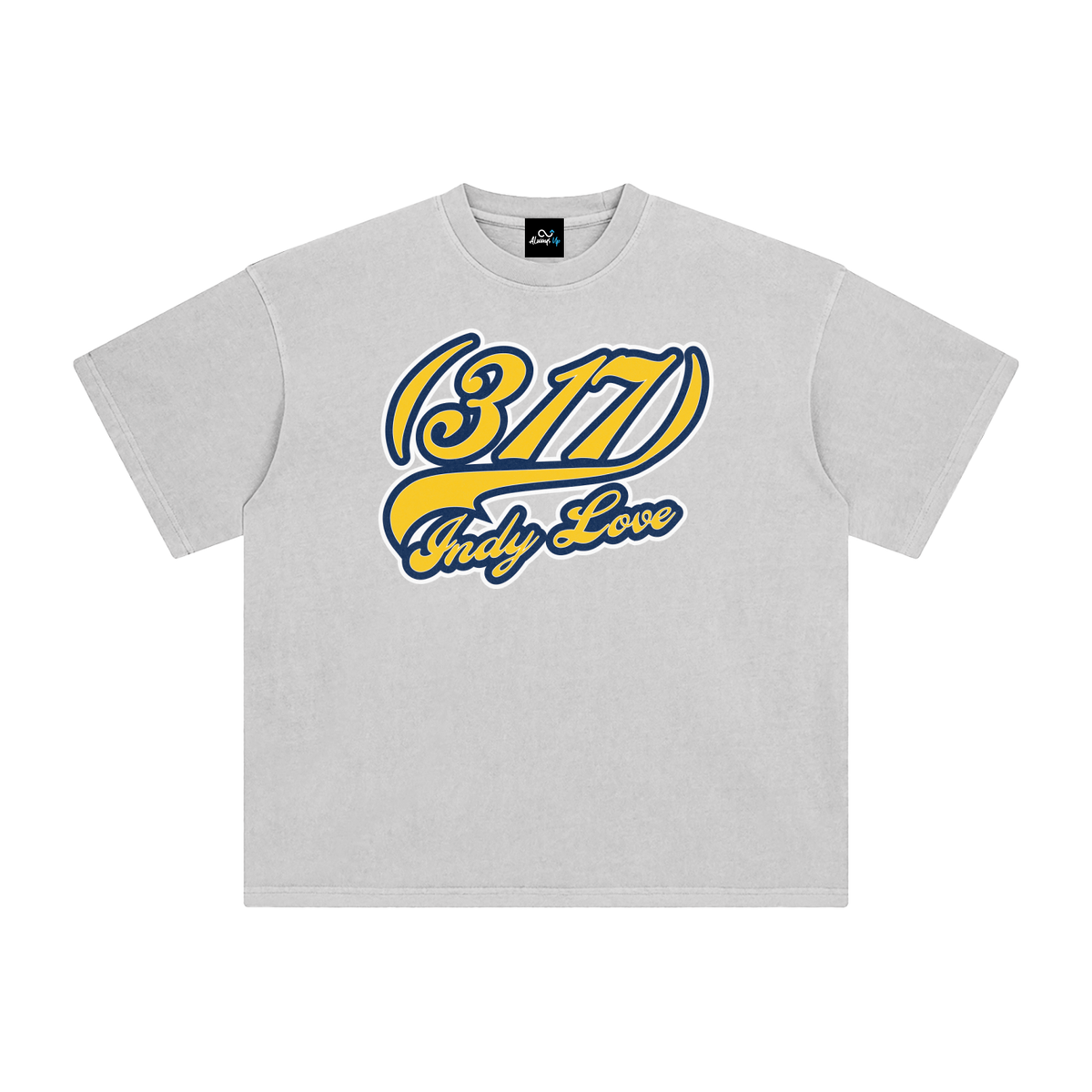 "317 Indy Love Pacers Colorway"  Enzyme Washed T-Shirt