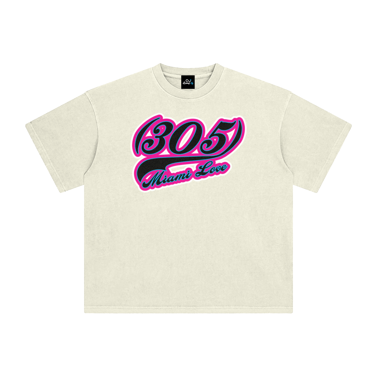 "305 Miami Love Marlins Colorway 2"  Enzyme Washed T-Shirt