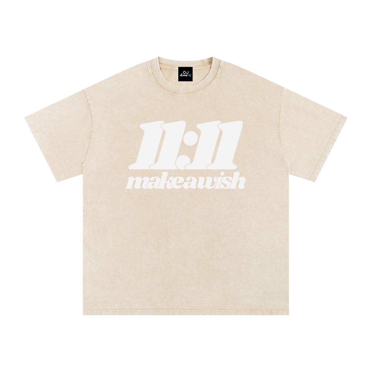 "11:11" Snow Washed Oversized Cotton T-Shirt