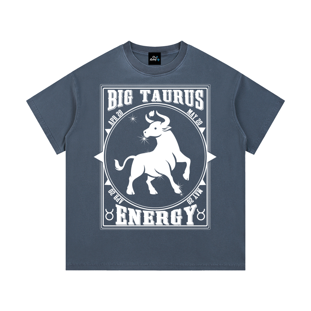 "Big Taurus Energy" Vintage Wash Cotton T-Shirt