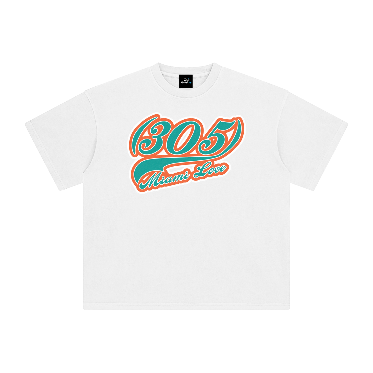 "305 Miami Love Dolphins Colorway"  Enzyme Washed T-Shirt