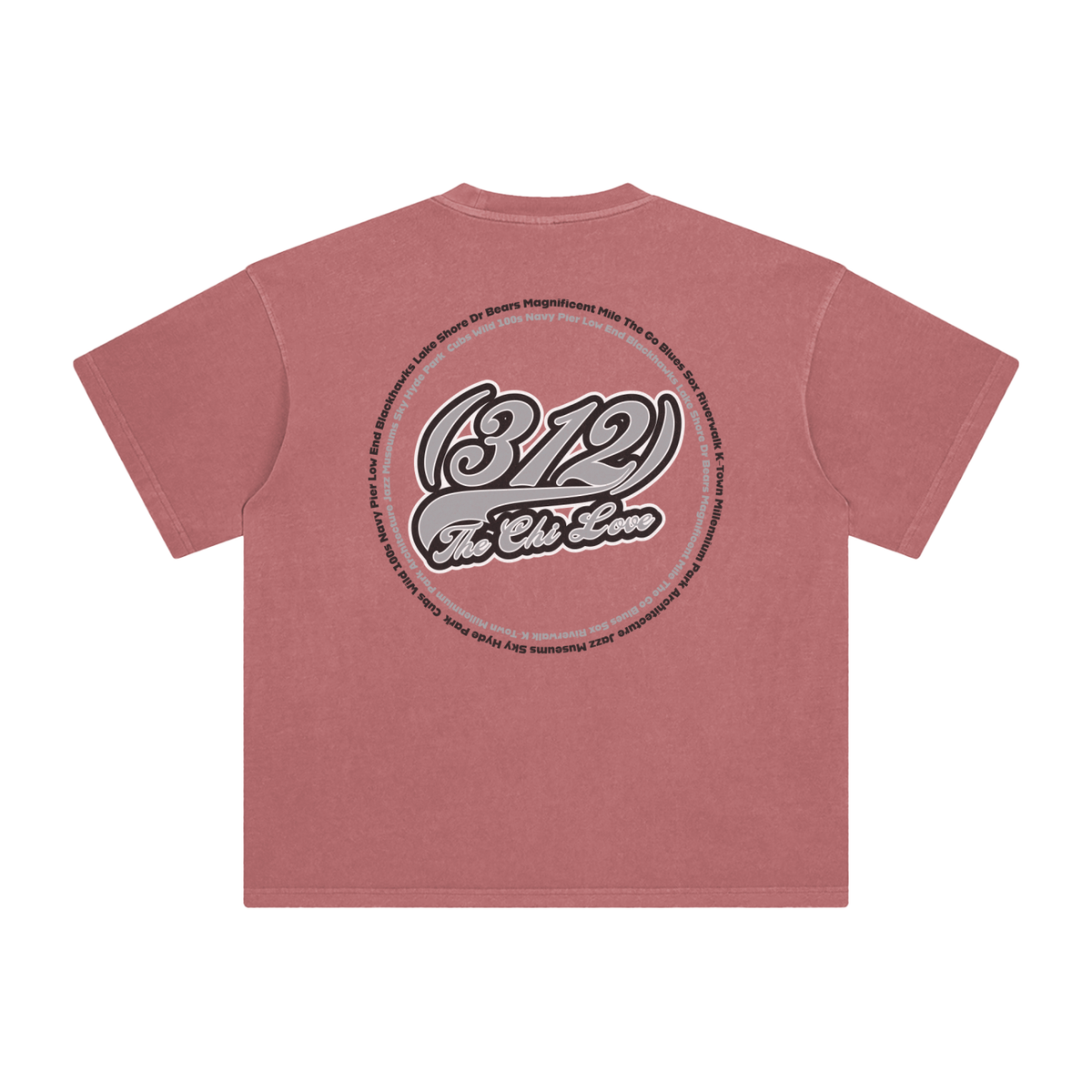 "312 Chicago Love Sox Colorway 2"  Enzyme Washed T-Shirt