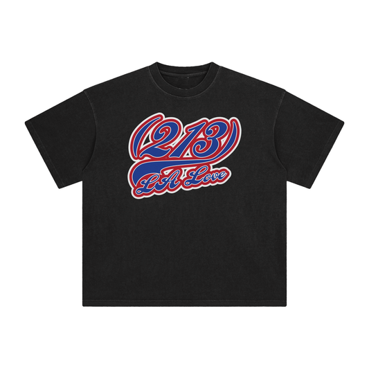 "213 LA Love Angels Colorway"  Enzyme Washed T-Shirt