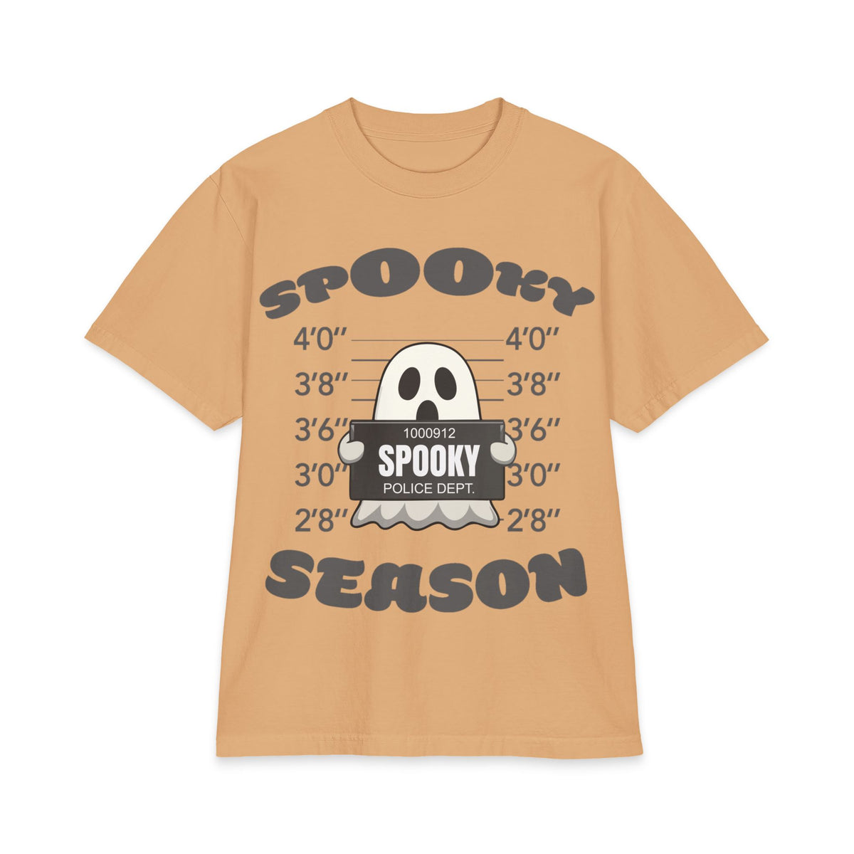 Spooky Season Ghost Mugshot T-Shirt | Halloween Haunted Graphic Tee