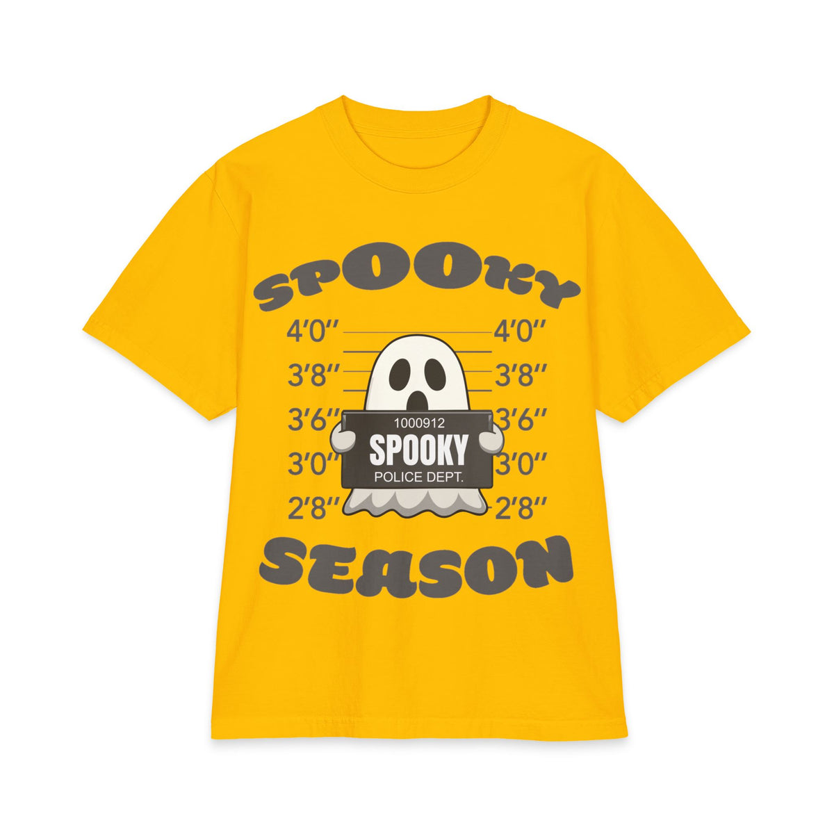 Spooky Season Ghost Mugshot T-Shirt | Halloween Haunted Graphic Tee