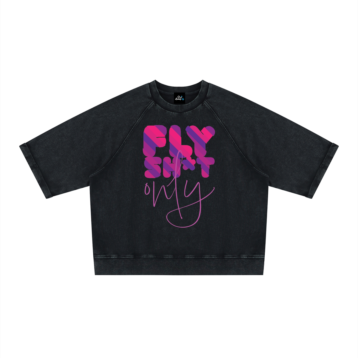 "FSO" Unisex Vintage Wash Boxy Short Sleeve Sweatshirt