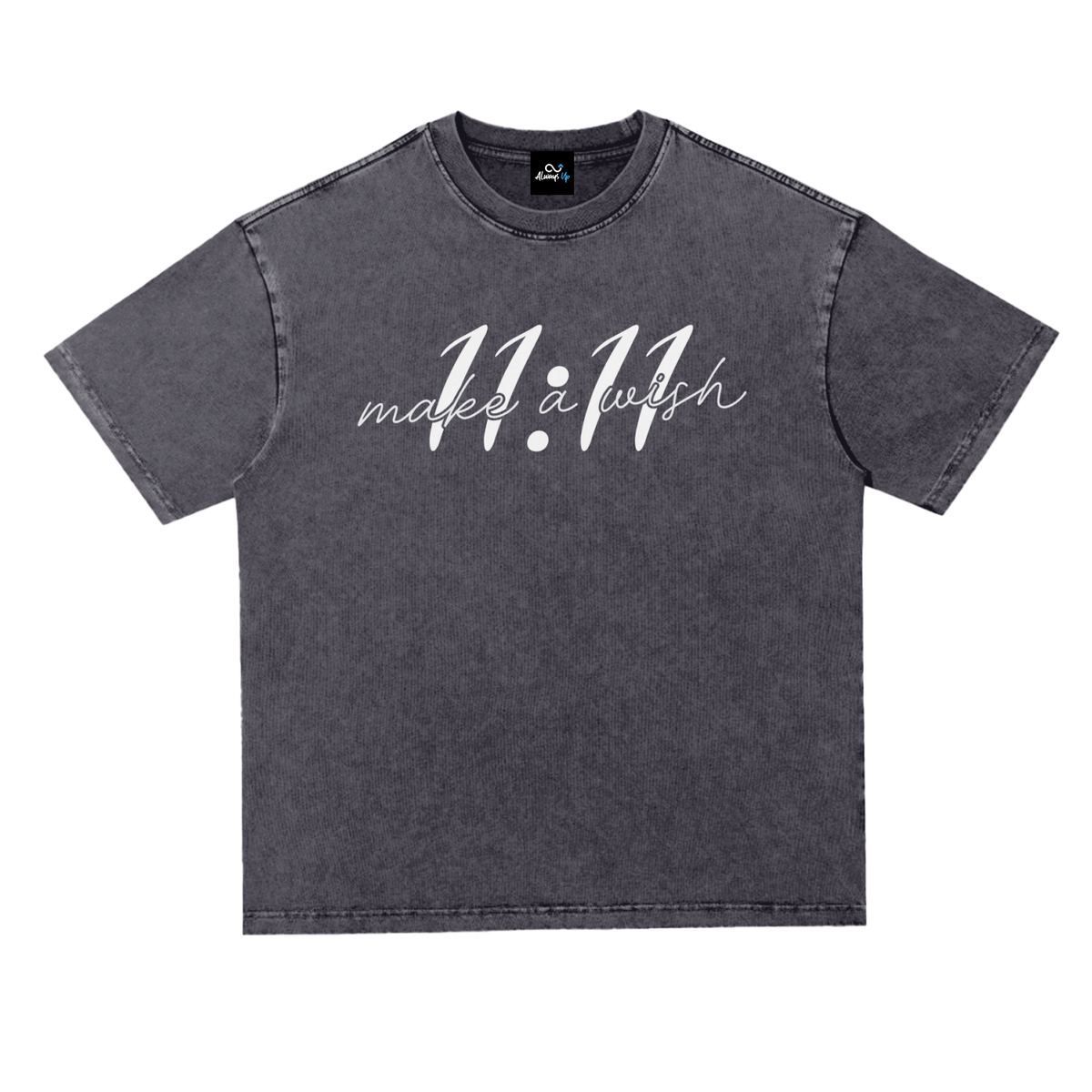 "11:11" Snow Washed Heavyweight Oversize T-Shirt