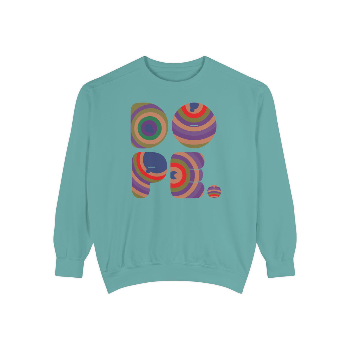 "Dope" Retro Circle Graphic Sweatshirt