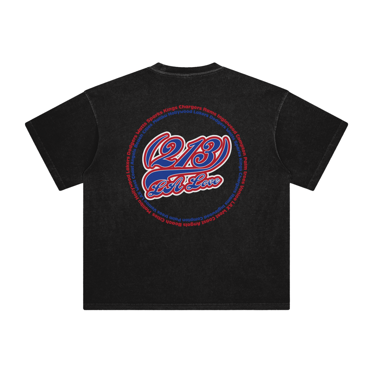 "213 LA Love Angels Colorway"  Enzyme Washed T-Shirt
