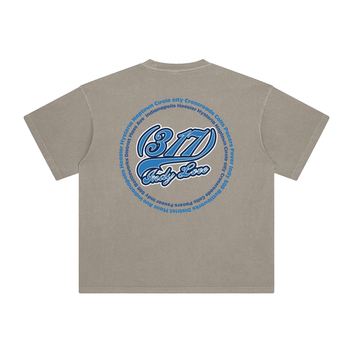 "317 Indy Love Colts Colorway" Enzyme Washed T-Shirt
