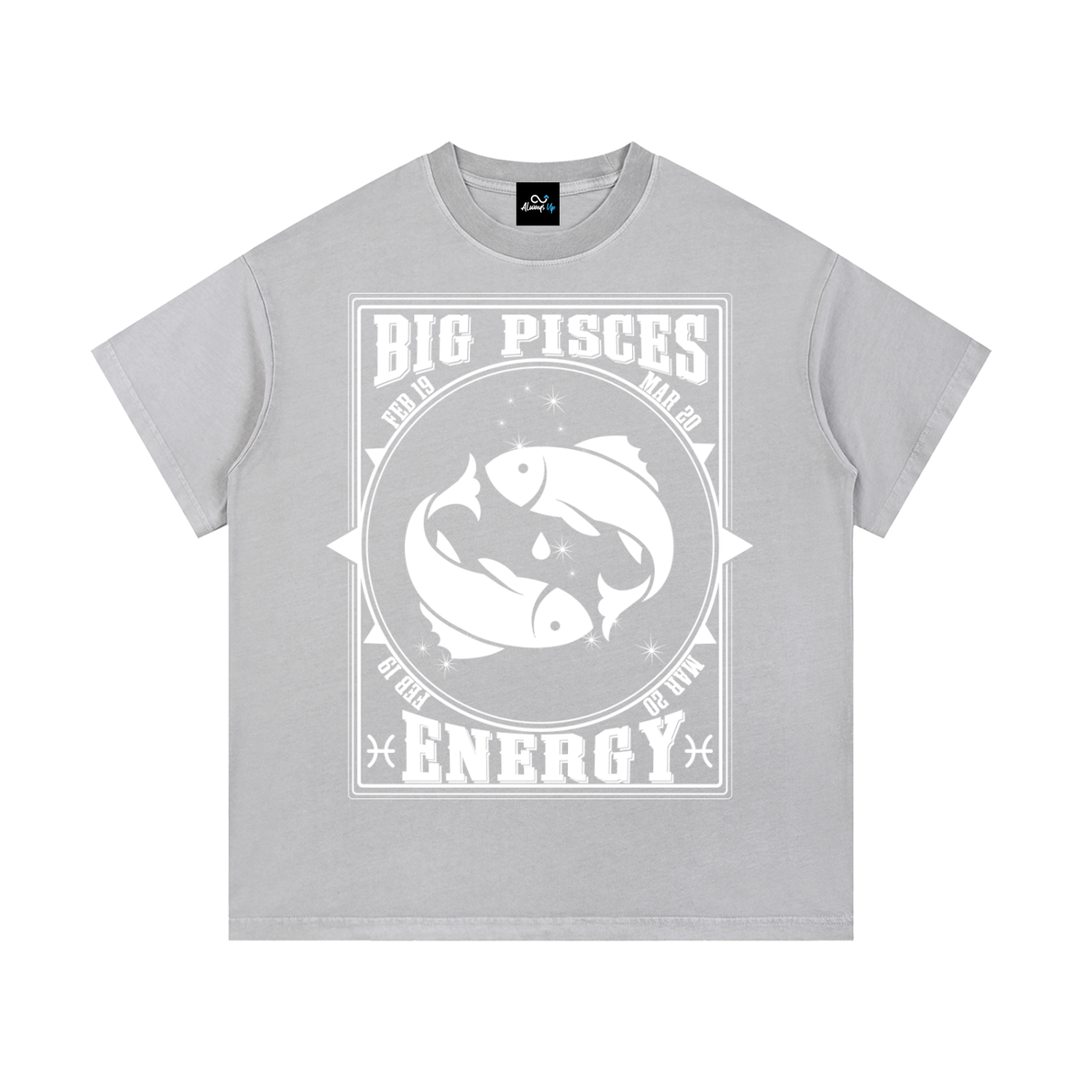 "Big Pisces Energy" Vintage Wash Cotton T-Shirt