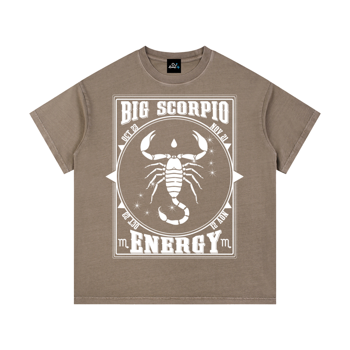 "Big Scorpio Energy" Vintage Wash Cotton T-Shirt