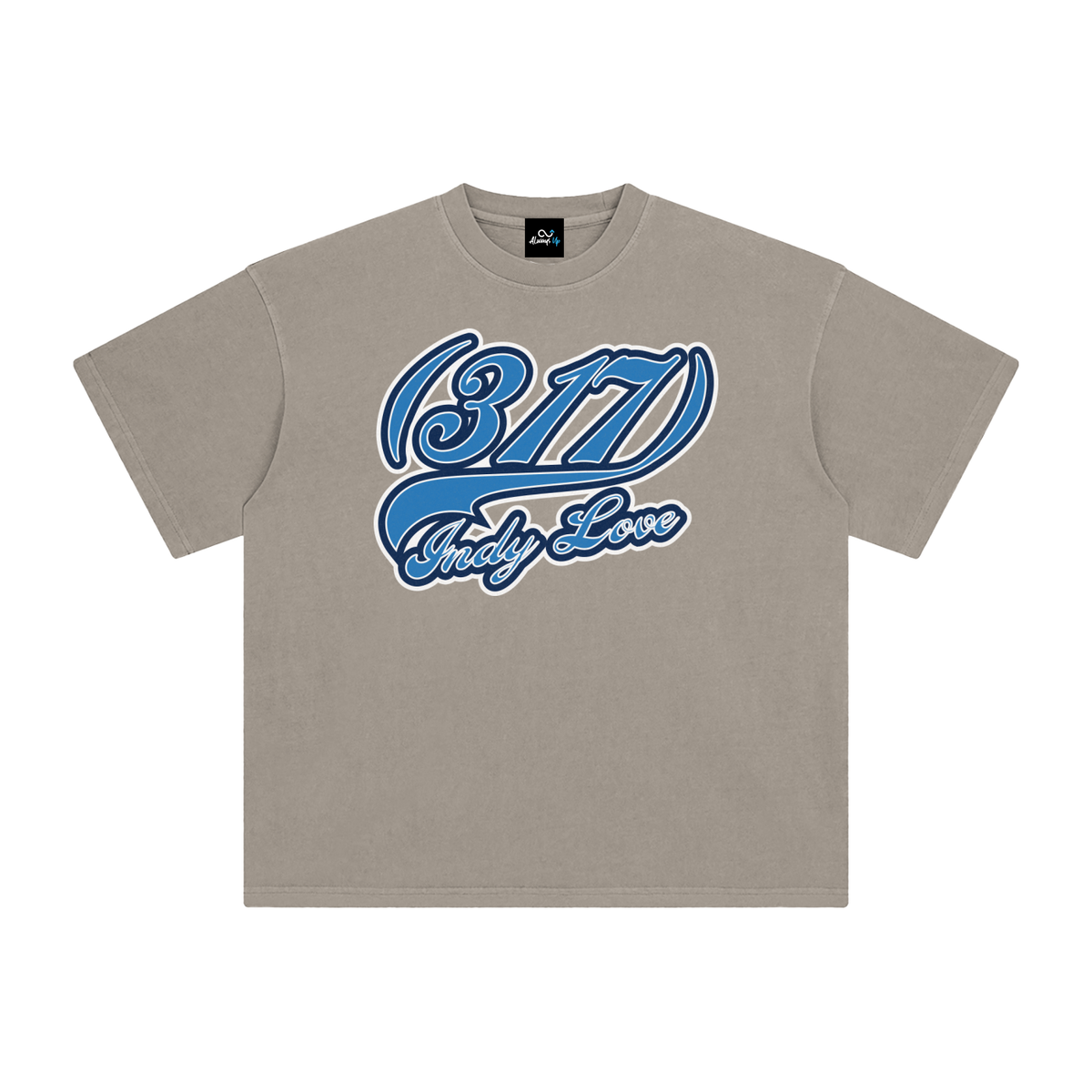 "317 Indy Love Colts Colorway" Enzyme Washed T-Shirt