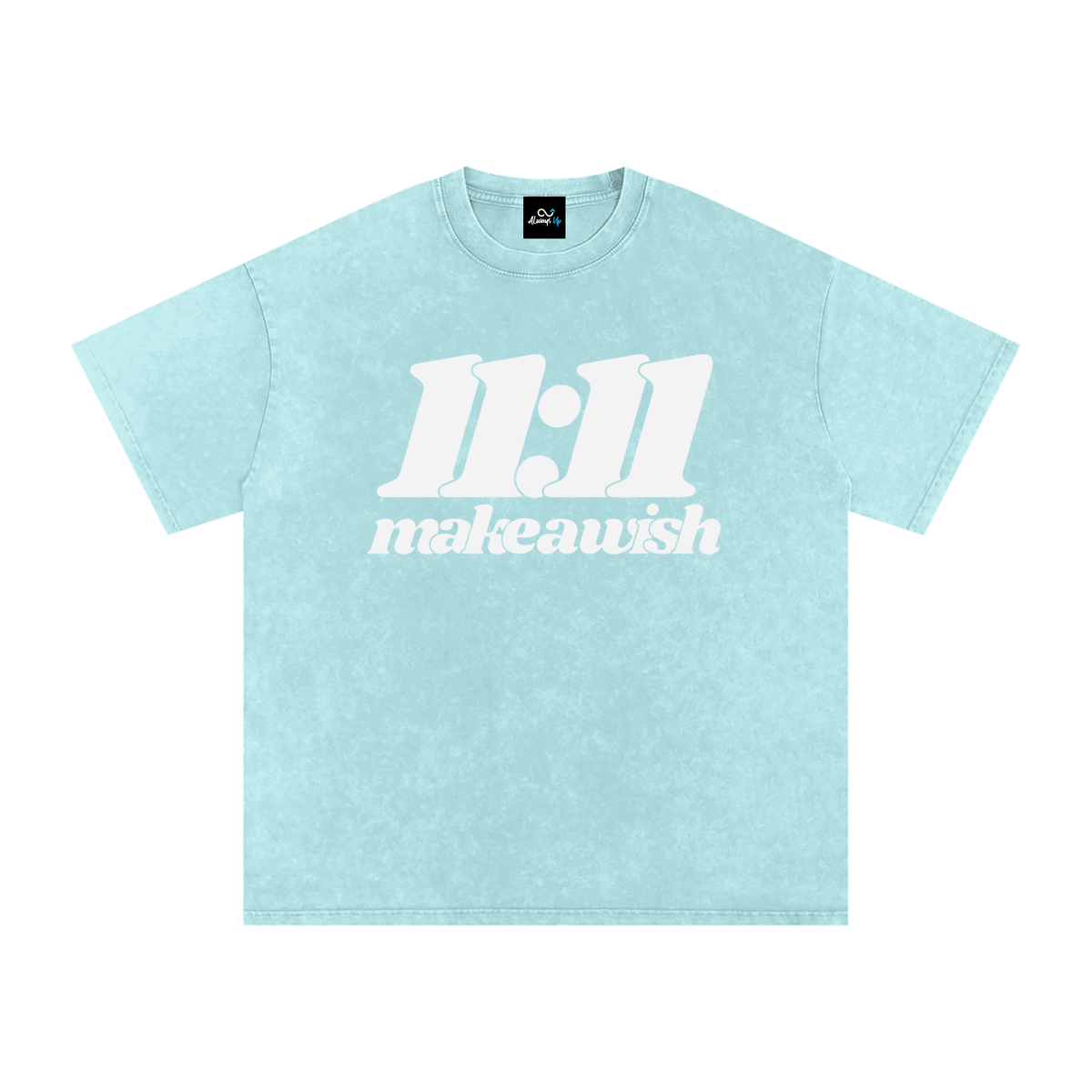 "11:11" Snow Washed Oversized Cotton T-Shirt