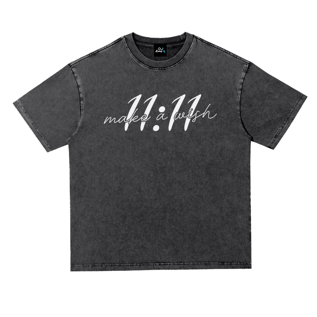 "11:11" Snow Washed Heavyweight Oversize T-Shirt