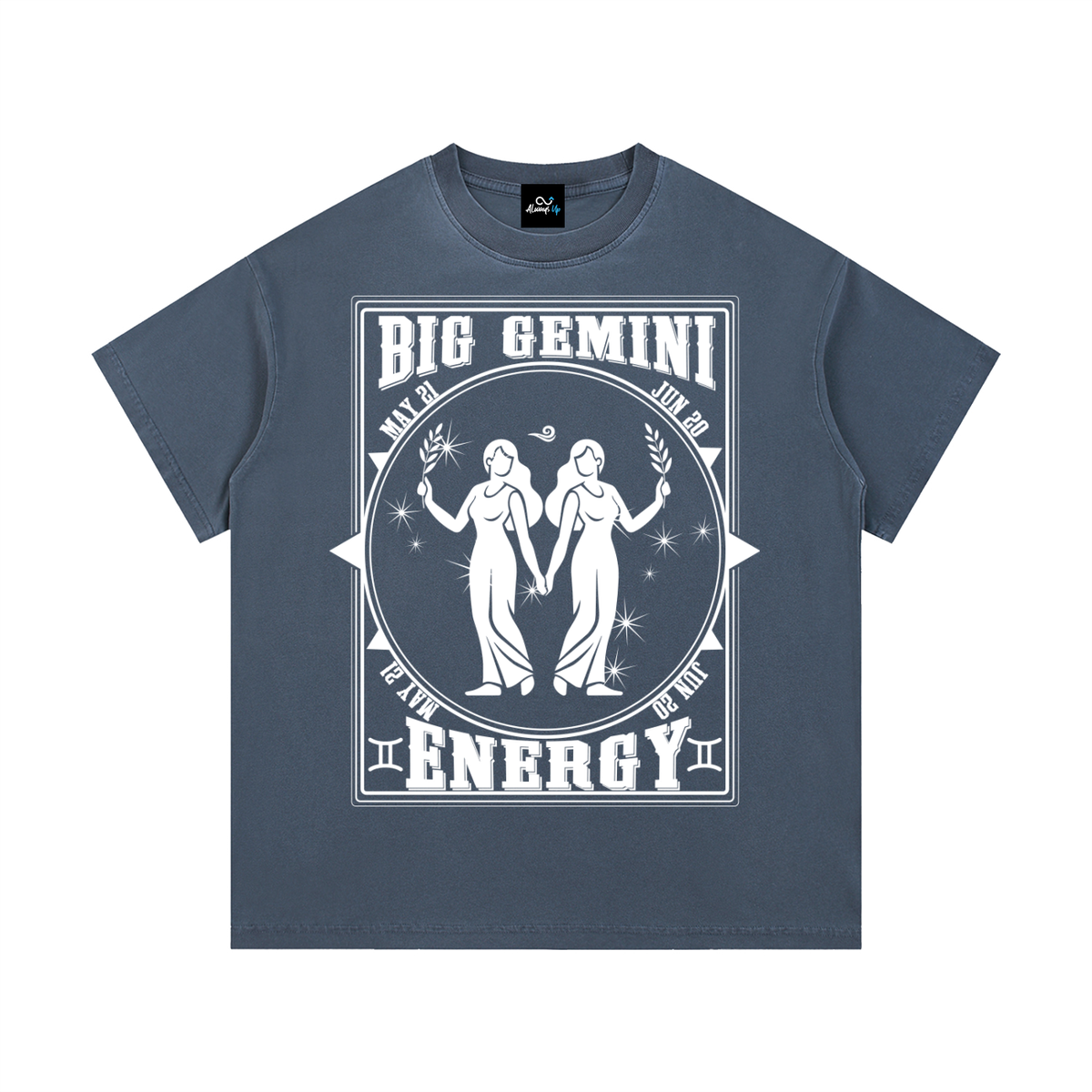 "Big Gemini Energy" Vintage Wash Cotton T-Shirt