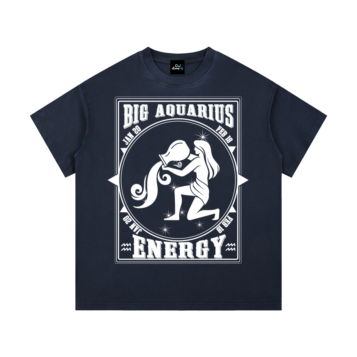 "Big Aquarius Energy" Vintage Wash Cotton T-Shirt