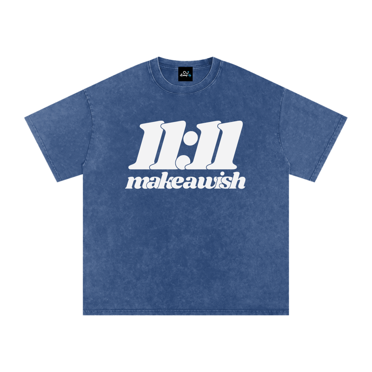 "11:11" Snow Washed Oversized Cotton T-Shirt