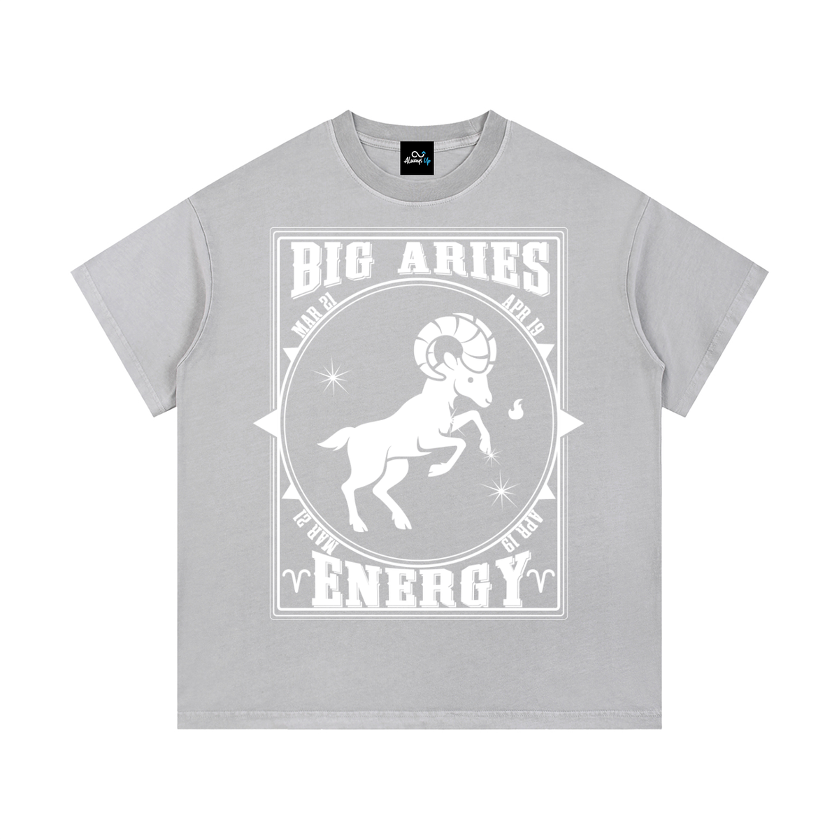 "Big Aries Energy" Vintage Wash Cotton T-Shirt