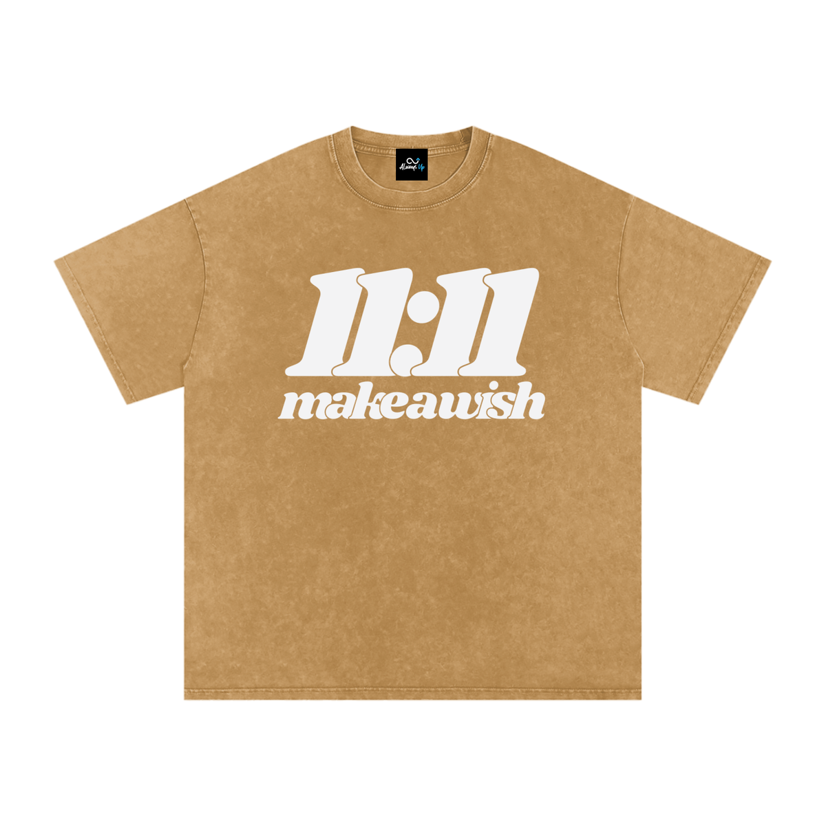 "11:11" Snow Washed Oversized Cotton T-Shirt