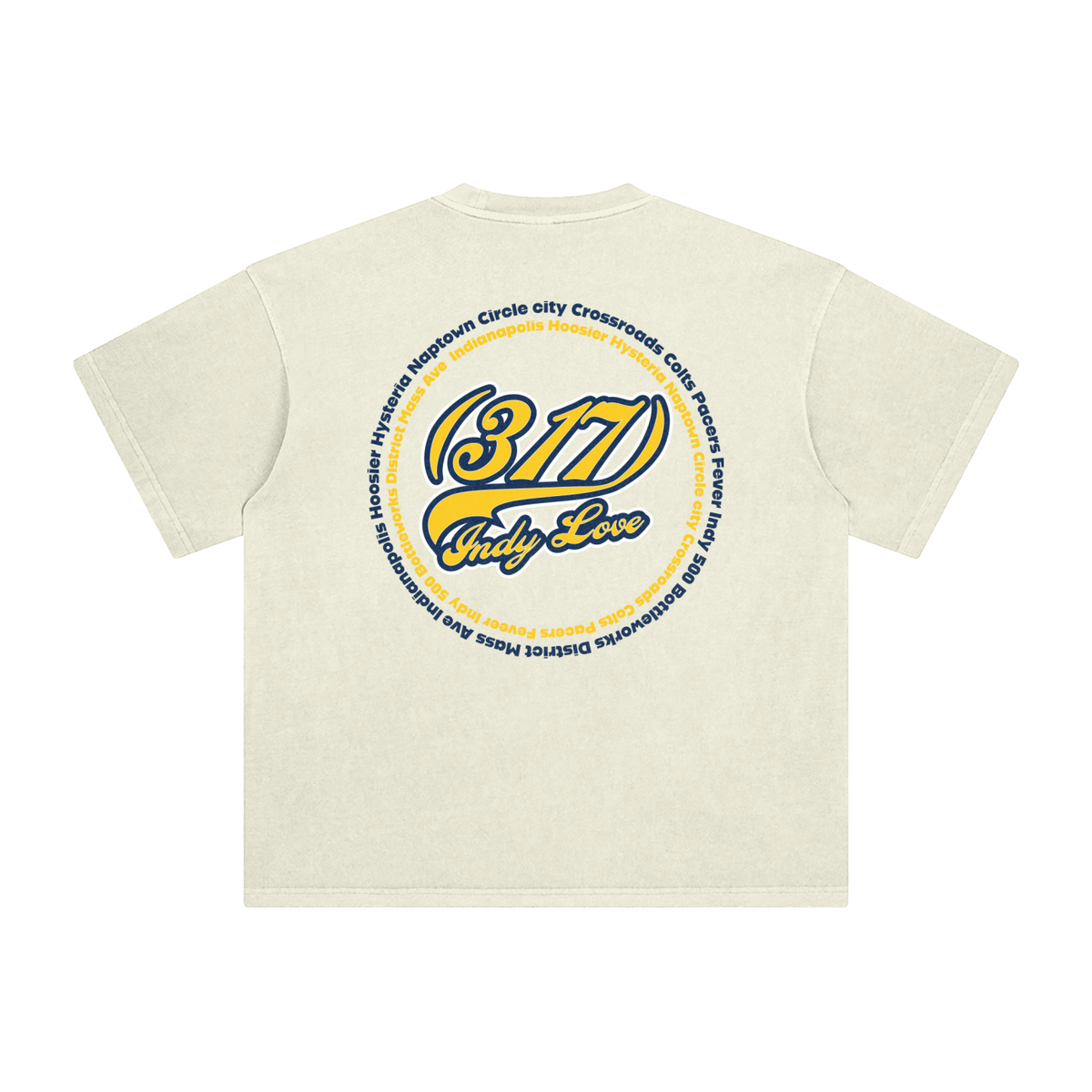 "317 Indy Love Pacers Colorway"  Enzyme Washed T-Shirt