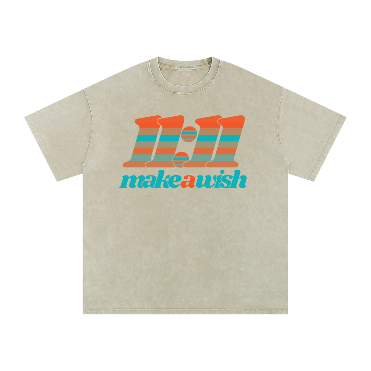 "11:11 Wish" Snow Washed Oversized Cotton T-Shirt
