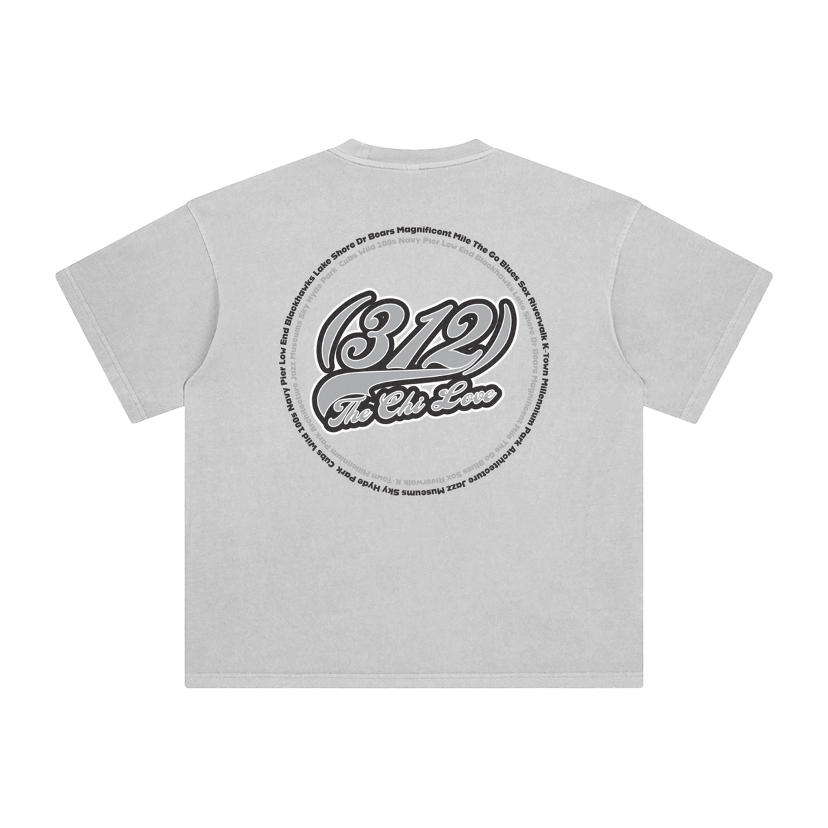 "312 Chicago Love Sox Colorway 2"  Enzyme Washed T-Shirt