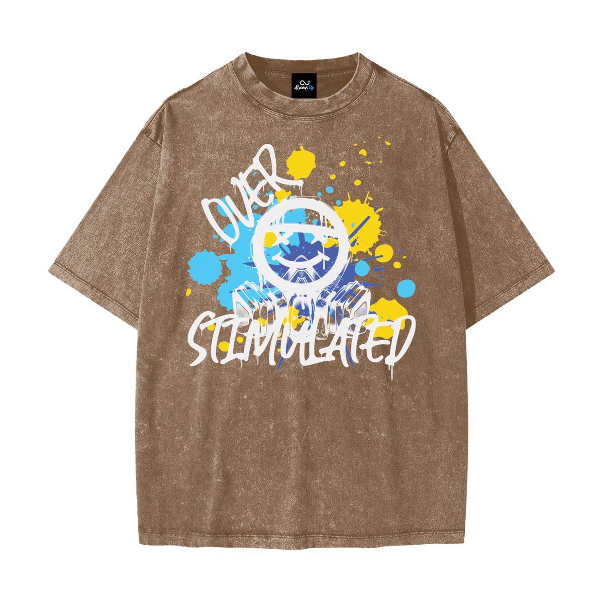 "Overstimulated" Heavyweight Snow Washed T-Shirt