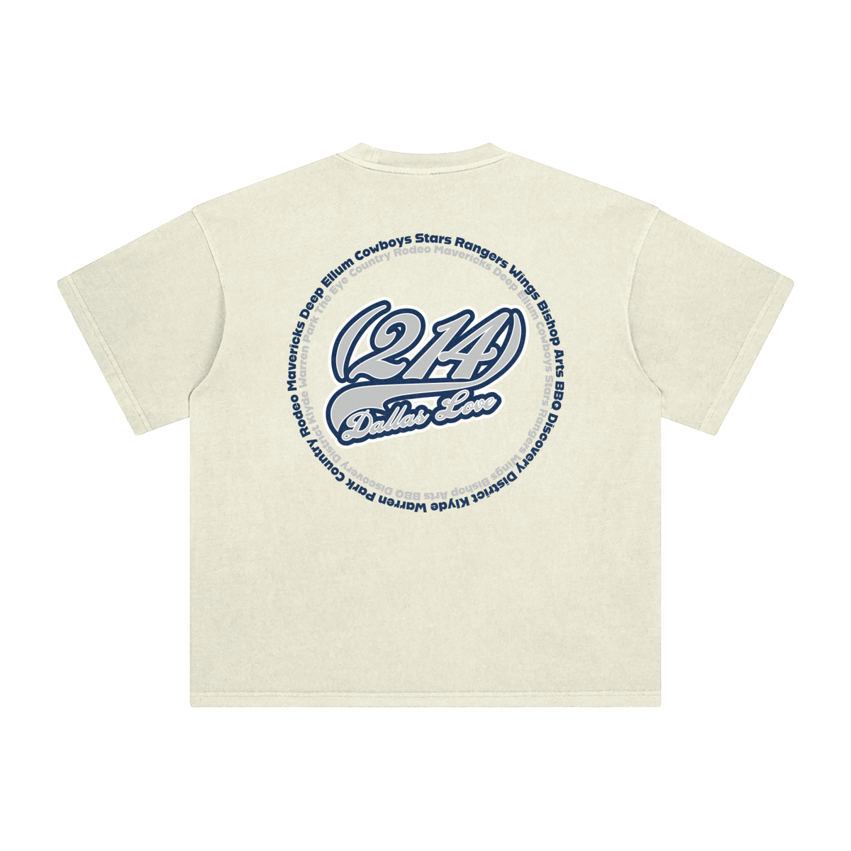 "214 Dallas Love Cowboys Colorway" Enzyme Washed T-Shirt