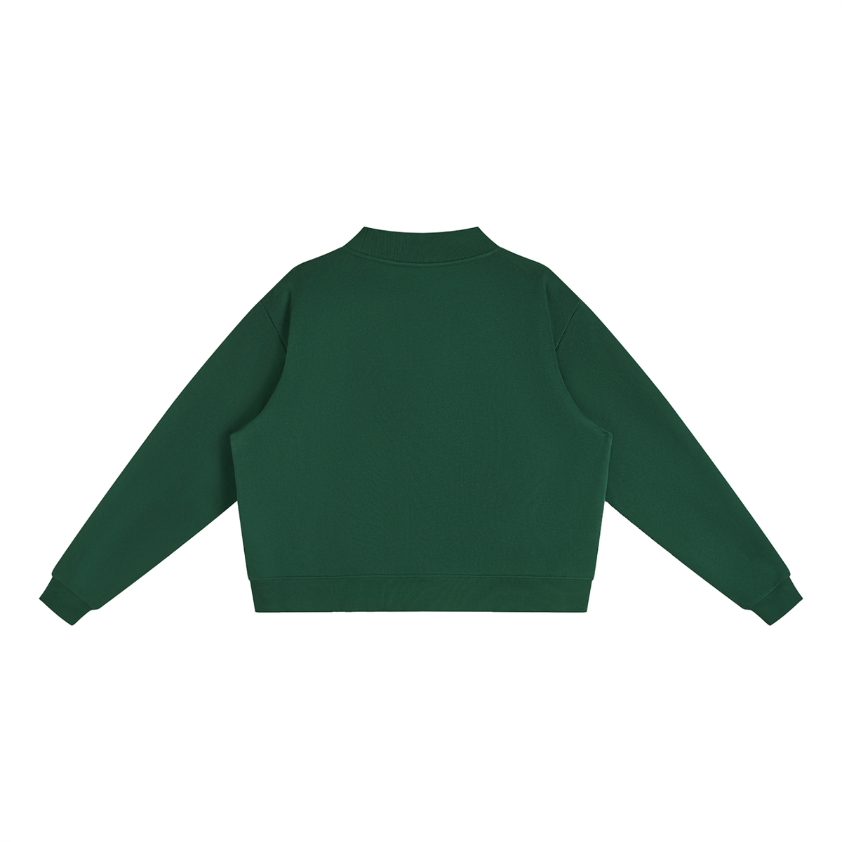 "Hello Beautiful" Essential Fleece Mock-Neck Crew Sweatshirt Light print